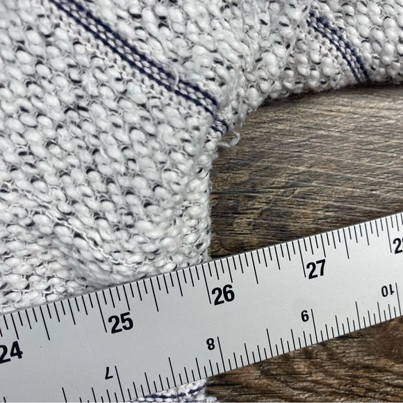 Talbots Sweater Women 3X White Black Open Knit Fringe 3/4 Sleeve Costal Light - Picture 8 of 8